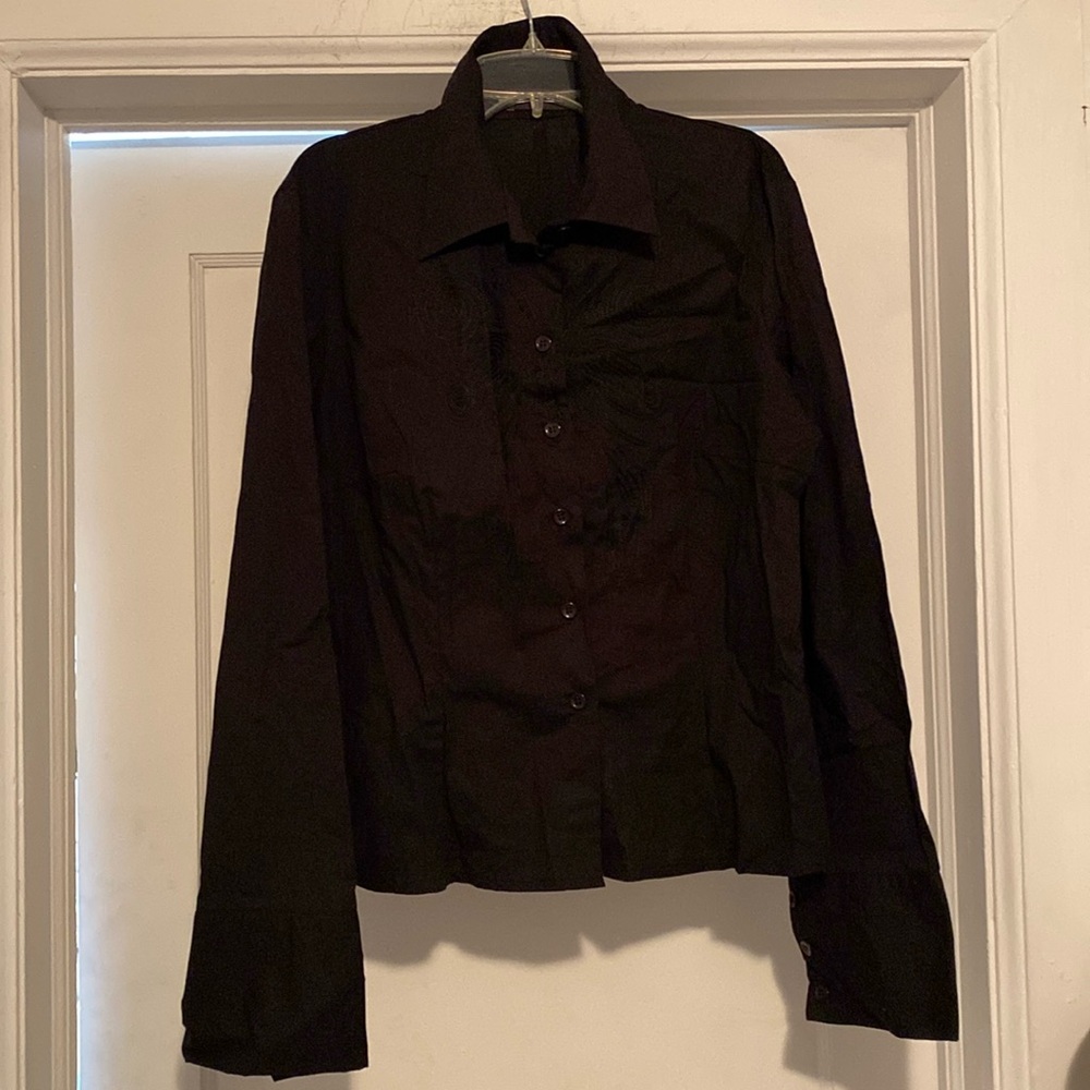 Cristina Gavioli Made in Italy Cotton Stretch Embroidered ButtonDown Shirt Italy